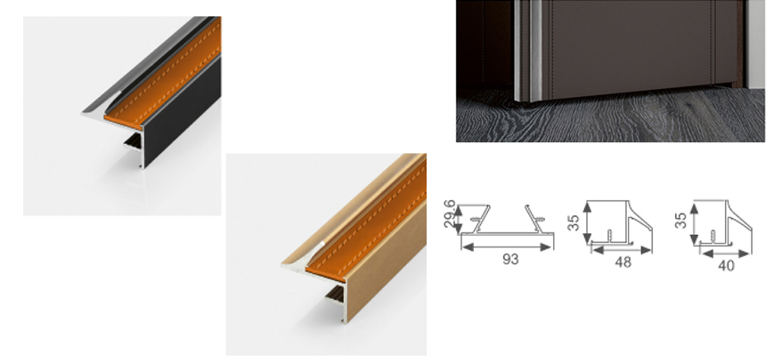  V-Shaped Full-Body Leather Handle